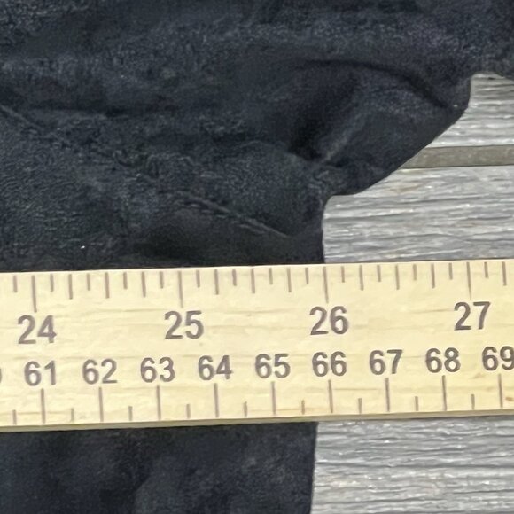 NWT Classic Western Shirt Women's Plus Size 1X Black Pearl Snap Rodeo Faux Suede - Picture 16 of 16